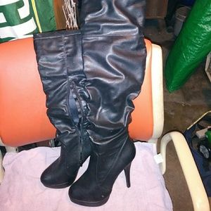 Thigh hi black boots